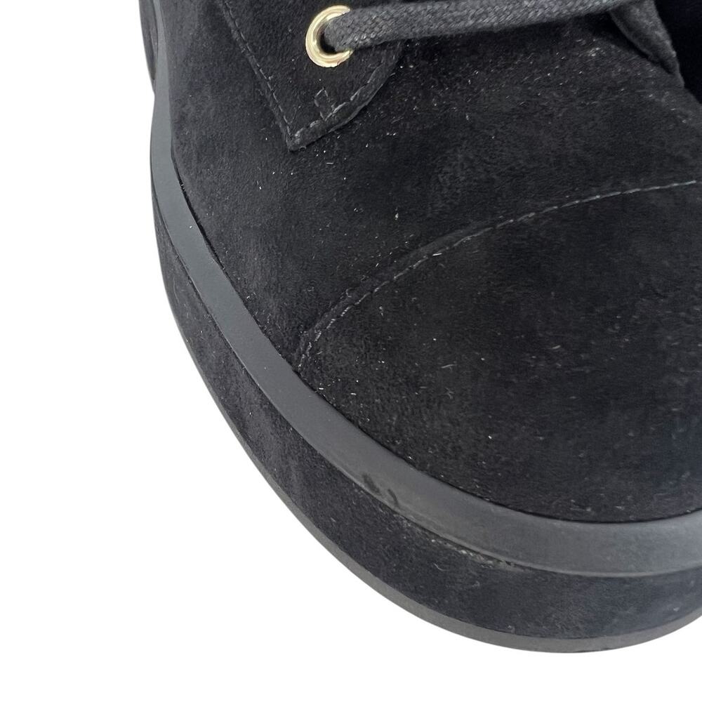 Chanel CC Suede Quilted Lace Up Combat Cap Toe Boots in Black - Picture 9 of 16